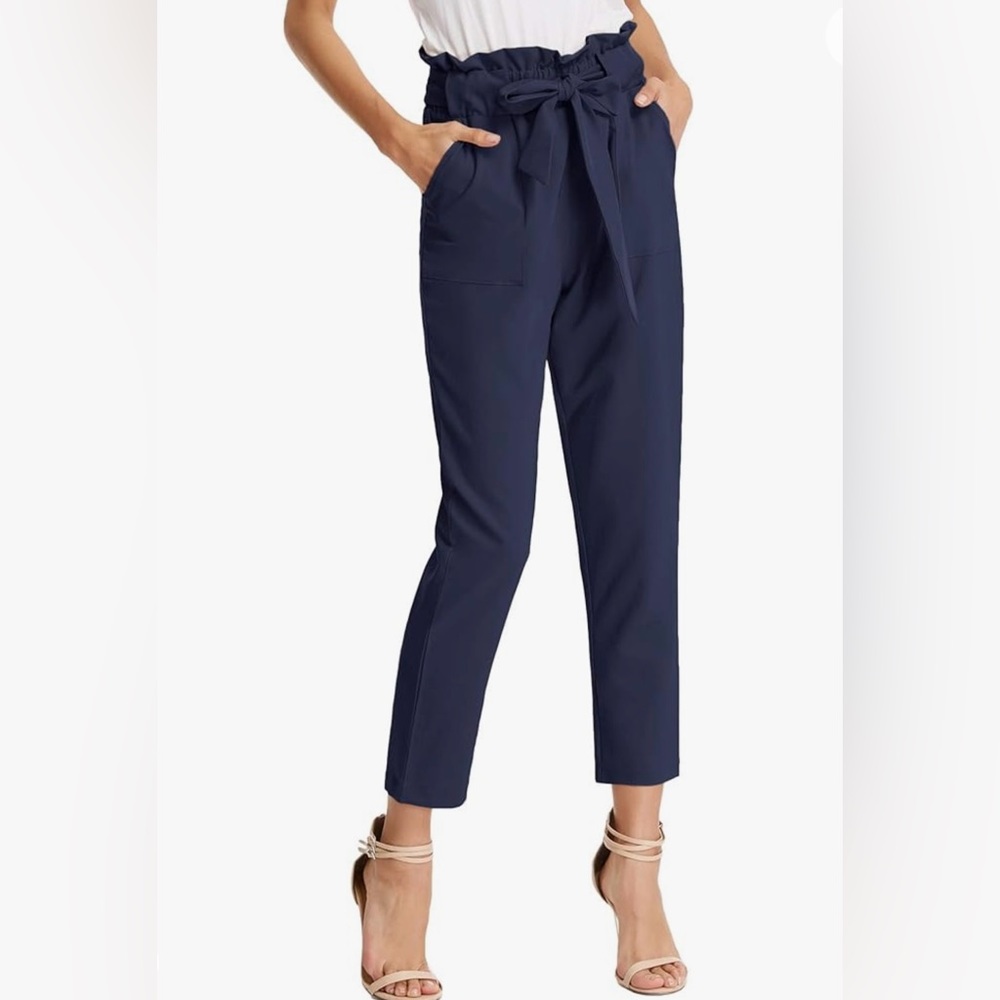 Paper Bag Pants High Waist